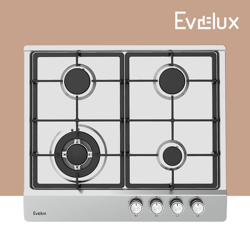 Встраиваемая газовая варочная панель EVELUX HEG 655 X Evelux