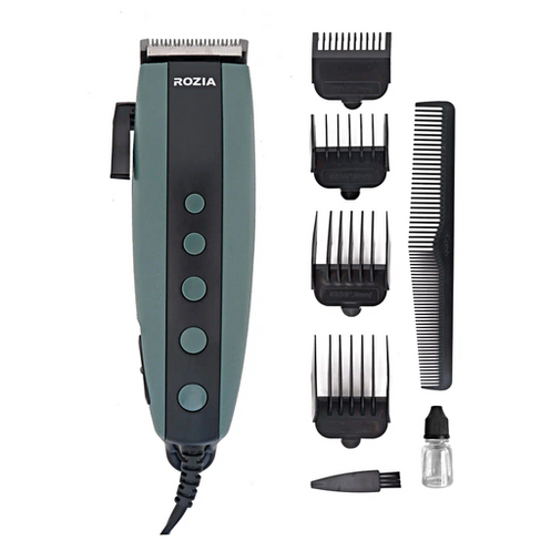 Машинка для стрижки волос Rozia, Профессиональный триммер для стрижки волос, для бороды, усов, Зеленый TWS