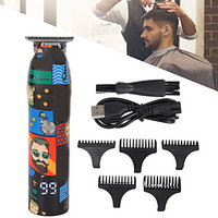 Машинка для стрижки волос Rozia, Профессиональный триммер для стрижки волос, для бороды, усов, Разноцветный Graffiti TWS
