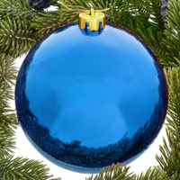 Елочный шар голубой, 15 см, пластик, SYQA-0122357 Другие бренды