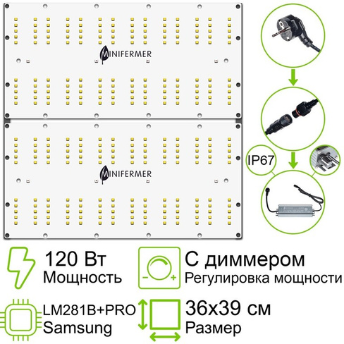 Комплект диммируемый Quantum board 281B+pro 120 Вт (2х60)