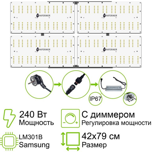 Комплект диммируемый Quantum board 301B/Seoul 240 Вт (4х60)