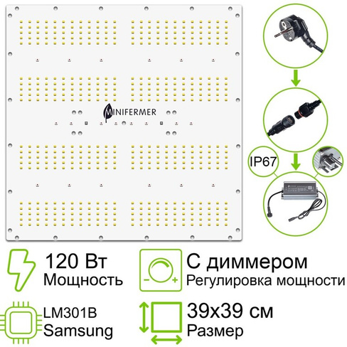 Комплект диммируемый Quantum board 301b 39х39 см 120 Вт