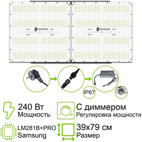 Комплект диммируемый Quantum board 281b+pro 240 Вт (2х120)