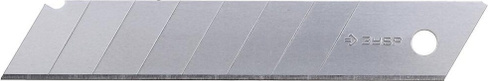 Лезвие для ножа ЗУБР ЭКСПЕРТ 18 мм "профессионал" сегментированные 10 шт. [09710-18-10]