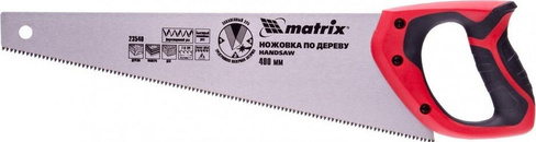 Ножовка по дереву MATRIX 400 мм, 7-8 tpi, зуб-3d, каленый зуб, двухкомпонен [23540]