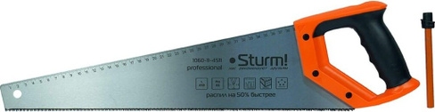 Ножовка по дереву Sturm 1060-11-4511 с карандашом, 450мм, каленый 3d зуб STURM