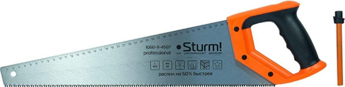 Ножовка по дереву Sturm 1060-11-4507 с карандашом, 450мм, каленый 3d зуб STURM