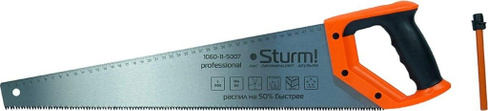 Ножовка по дереву Sturm 1060-11-5007 с карандашом, 500мм, каленый 3d зуб STURM