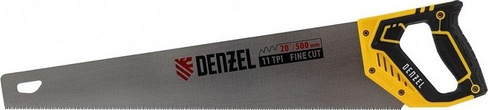 Ножовка по дереву Denzel 11 TPI 500 мм, зуб 3d, двухкомп. рукоятка [24148] DENZEL