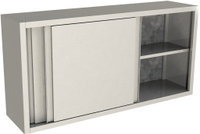 Полка настенная закрытая двери купе RESTOINOX ПНК-14/3 1400x300x600 мм