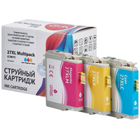 Картридж струйный Sakura 27XL Multipack (C/M/Y) SIC13T27154022/C13T27154022 для Epson цветной совместимый повышенной емк