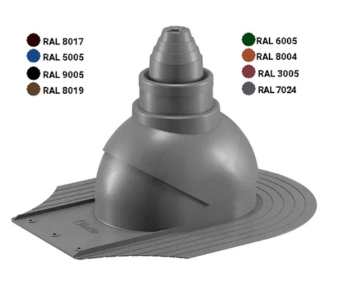 Антенный выход для мягкой кровли при монтаже RAL7024