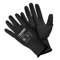 Перчатки "Для точных работ" полиэстероновые, полиуретановое покрытие (черные)