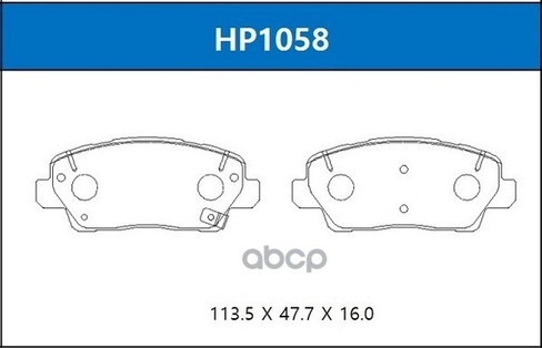 Колодки Тормозные Дисковые Передние Kia Picanto (Ja), 03/17 - HSB арт. HP1058