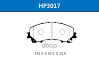 Колодки Тормозные Дисковые Передние Nissan X-Trail (32)/Infiniti Q50 13- HSB арт. HP3017