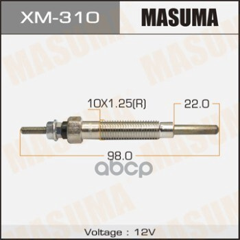 Свеча Накаливания Mitsubishi Delica Masuma Xm-310 Masuma арт. XM-310
