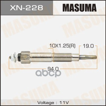 Свеча Накаливания Nissan Ad Masuma Xn-228 Masuma арт. XN-228
