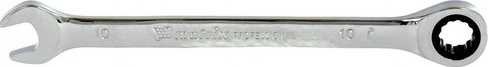 Ключ комбинированный трещоточный MATRIX 10мм, crv, зеркальный хром [14803]