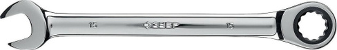 Ключ комбинированный ЗУБР гаечный трещоточный 15 мм [27074-15_z01]