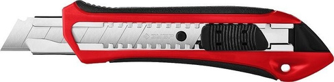 Нож для строительных работ ЗУБР М-18А с автостопом сегмент. лезвия 18 мм, [09157_z01]