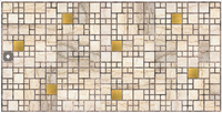 Панель ПВХ Грейс 955*480 Мозаика мрамор с золотом