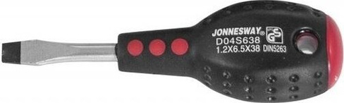 Отвертка шлицевая JONNESWAY D04S638 FULL STAR, SL6.5х38 мм [047077]