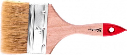 Кисть флейцевая MATRIX Стандарт 4" плоская (100 мм), натуральная щетина, деревянная р [82545]