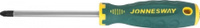 Отвертка крестовая JONNESWAY D71Z180 POZIDRIV® ANTI-SLIP GRIP, PZ1 x 80 мм [049211]