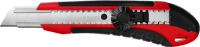 Нож для строительных работ ЗУБР М-18В с винтовым фиксатором сегмент. лезвия 18 мм, [09158_z01]