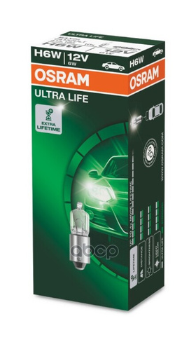 Лампа H6w 12V 6W Bax9s Ultra Life Osram арт. 64132ULT 10 шт.