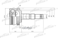 Шрус Наружн К-Кт 22X52x28 Abs:29t Opel: Corsa C 00- PATRON арт. PCV1400