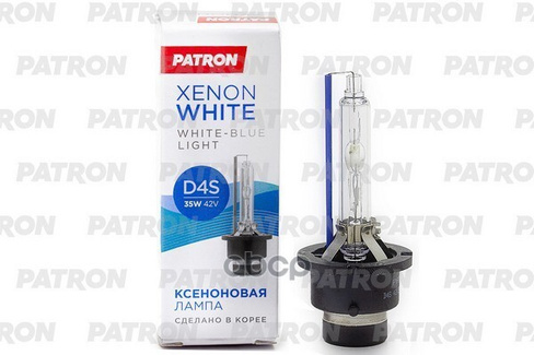 Лампа Газоразрядная D4s 42V 35W 5000K P32d-5 Xenon White (Яркий Белый Свет) Сделано В Корее PATRON арт. PLX-D4S5000