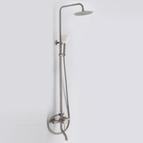 Душевая стойка со смесителем для ванны нерж.сталь BALEAR, арт. 13511BL (уп. 5 шт)