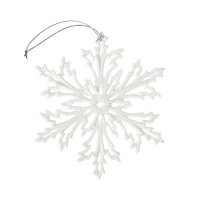 Новогоднее украшение Снежинка Морозко 12x12 см цвет белый Без бренда Отсутствует
