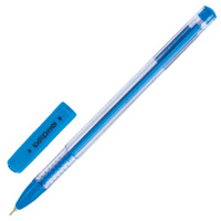 Ручка шариковая масляная ЮНЛАНДИЯ "STAR", СИНЯЯ, корпус прозрачный, 0,7 мм, линия письма 0,35 мм, 143010
