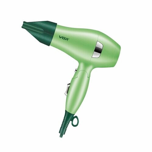 Фен для волос / Дорожный фен со складной ручкой, зеленый VGR